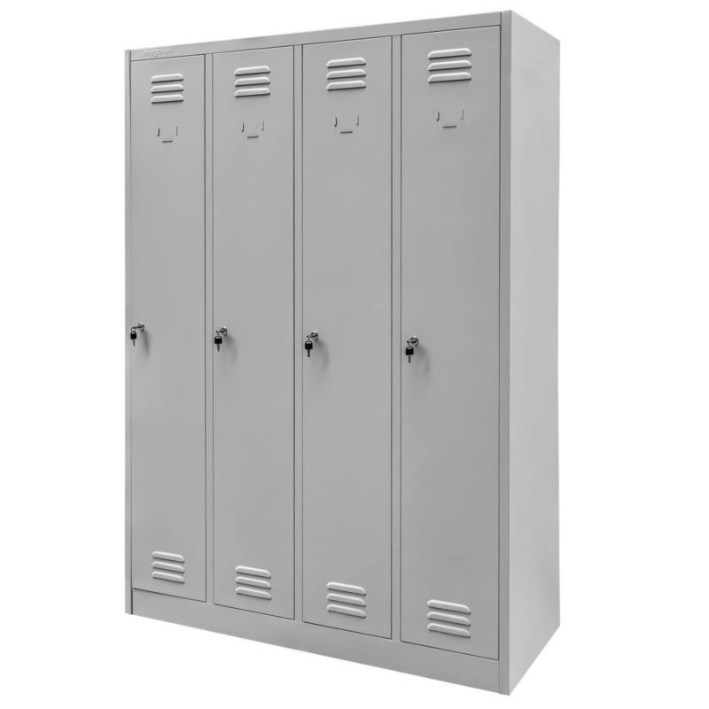 Szafka ubraniowa BHP Mega-M 4 drzwiowa Szara 120x50x180cm 1szt.