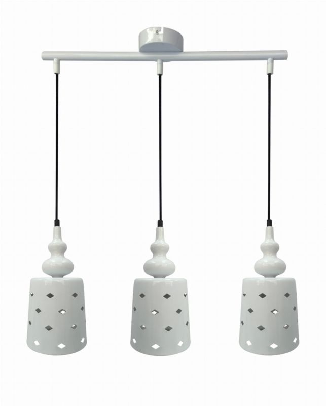 Lampa sufitowa Candellux Hamp biała wym: 125 x 51 x 14 cm 3xE27 x 60W 1 szt.