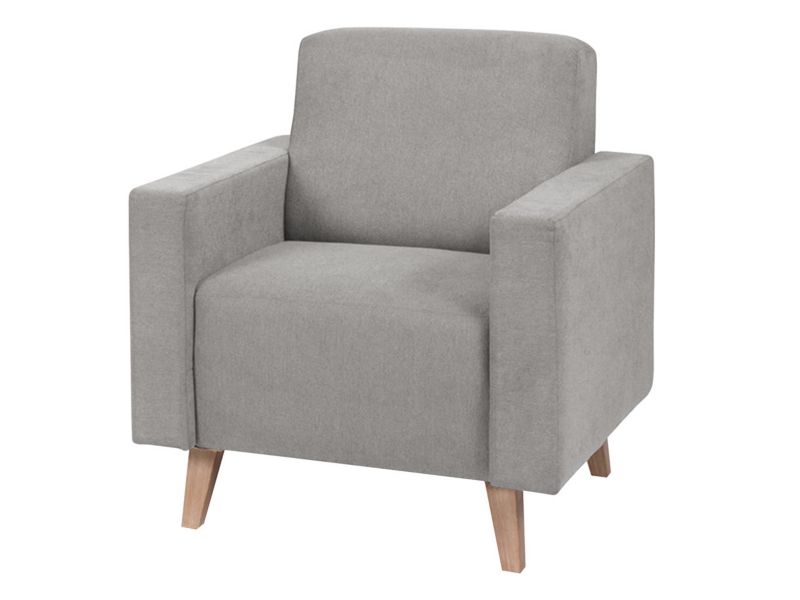 Fotel MIRJAN 24 Oviedo szary + san remo jasny 1 szt.