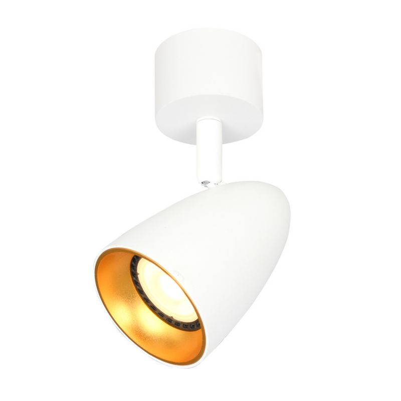 Lampa sufitowa Italux Tino biało-złota 1 x GU10 x 10W wym: 15,4 x 7 x 7 cm - 1 szt.
