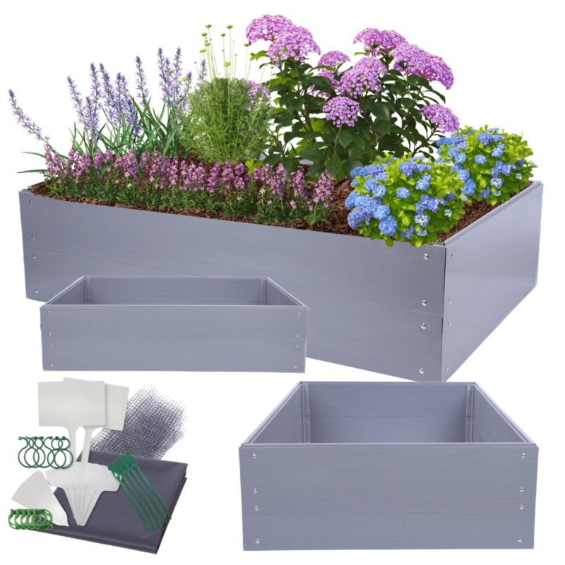 Grządka podwyższona MODO24 modułowa plastikowa trwała odporna na warunki atmosferyczne 40x180x120 cm 1 szt.