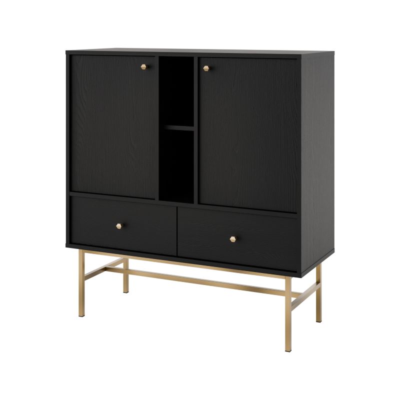 Komoda z szufladami Bonni Sakai 3 2F 2S T825 Czarny 1 szt.