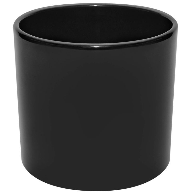 Osłonka Ceramik walec 19 cm czarny połysk