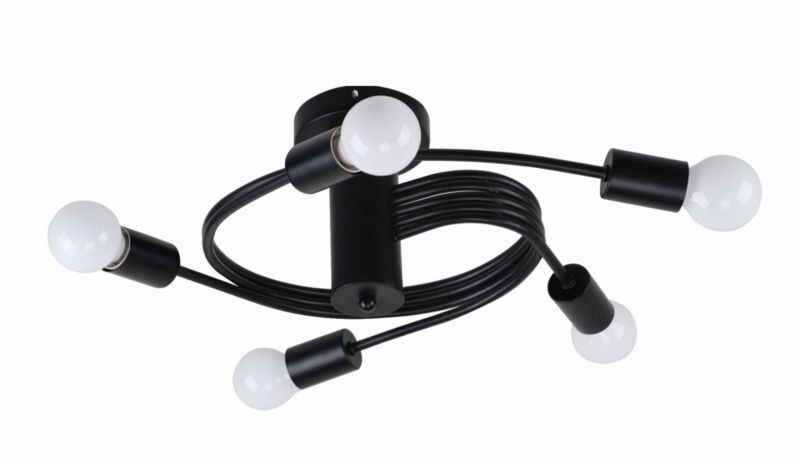 Lampa sufitowa wisząca Candellux Filetta czarna wym: 19 x 61 x 61 cm 5xE27 x 40W 1 szt.