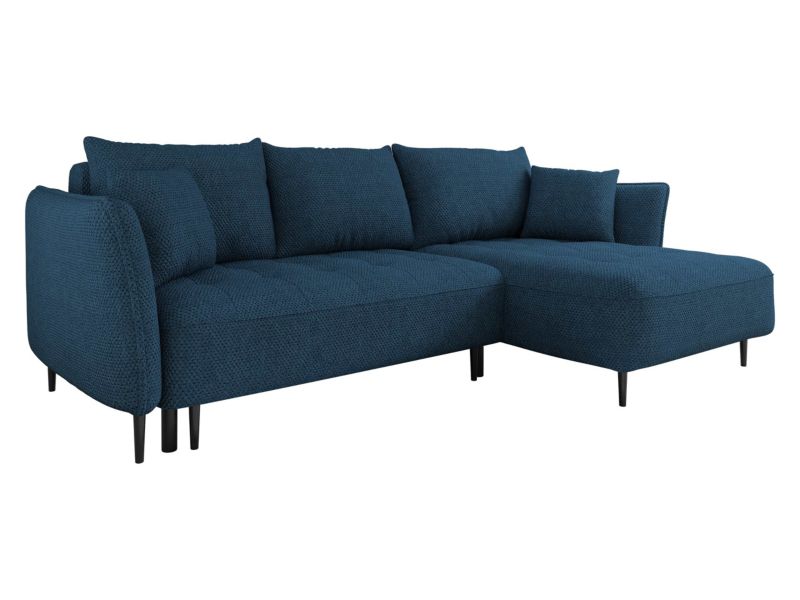 Narożnik z funkcją spania MIRJAN 24 Bari prawy granatowy plusz 1 szt.