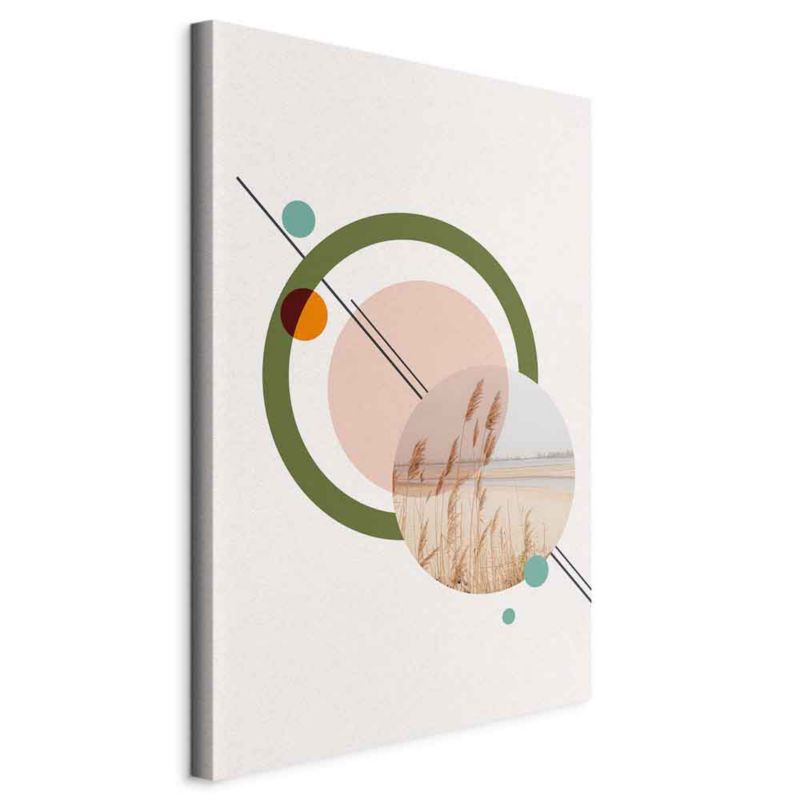 Obraz Artgeist Geometryczny krajobraz 80 x 120 cm płótno włoskie 1 szt