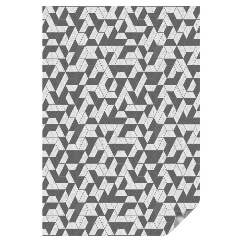 Folia Dekoracyjna na Szybę Tulup 100x146 cm Witraż Samoprzylepny Geometryczne iluzje 1 rol.