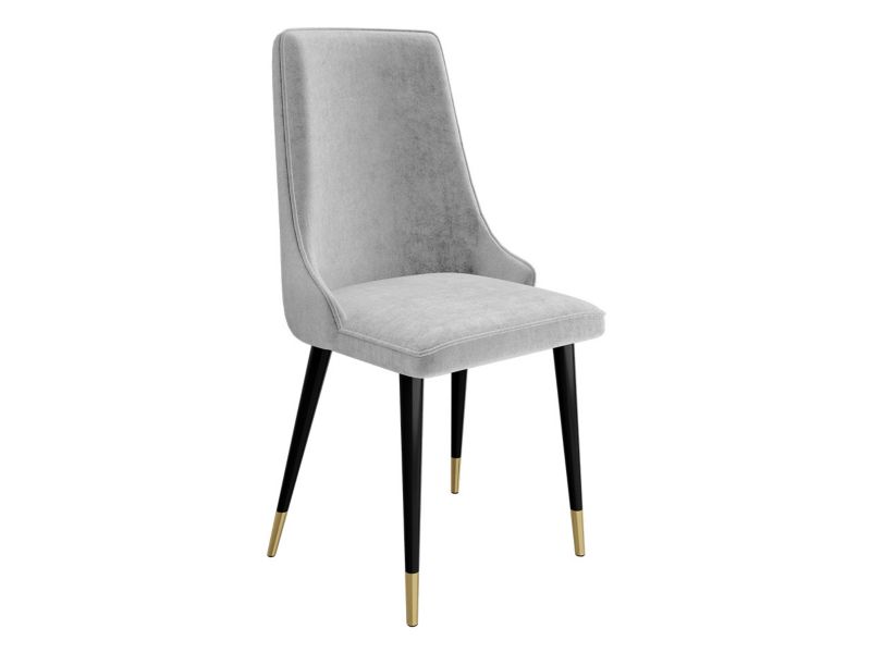 Krzesło MIRJAN 24 tapicerowane Mario gołębi czarny/złoty/szary 1 szt.