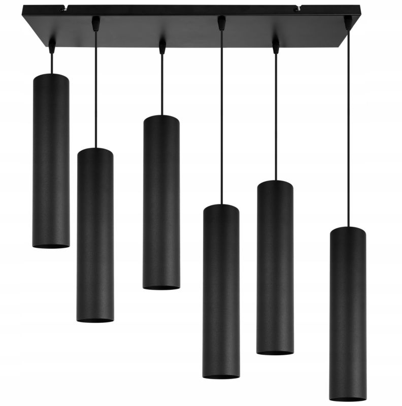 Lampa sufitowa wisząca Light Home LH Tuba 6x GU10 20W czarny 1szt.