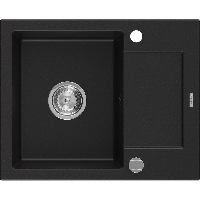 Zlewozmywak wpuszczany Mexen Enzo 1-komorowy czarny 576 x 465 mm - 6506571005-77-B 1 szt.