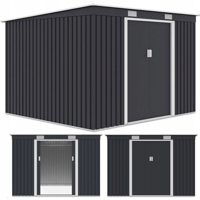 Domek Ogrodowy na Narzędzia Metalowy OREGON 261x241cm Schowek Blaszany 1 szt