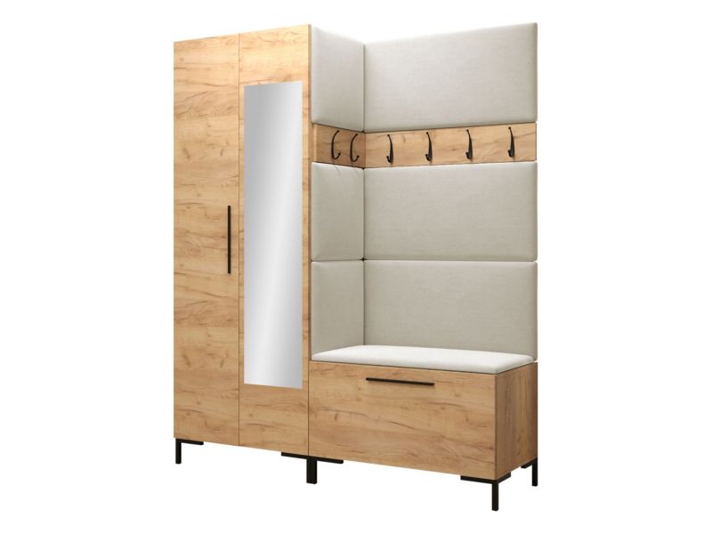 Garderoba MIRJAN 24 Zilion IX dąb craft + beżowy 1 kpl.