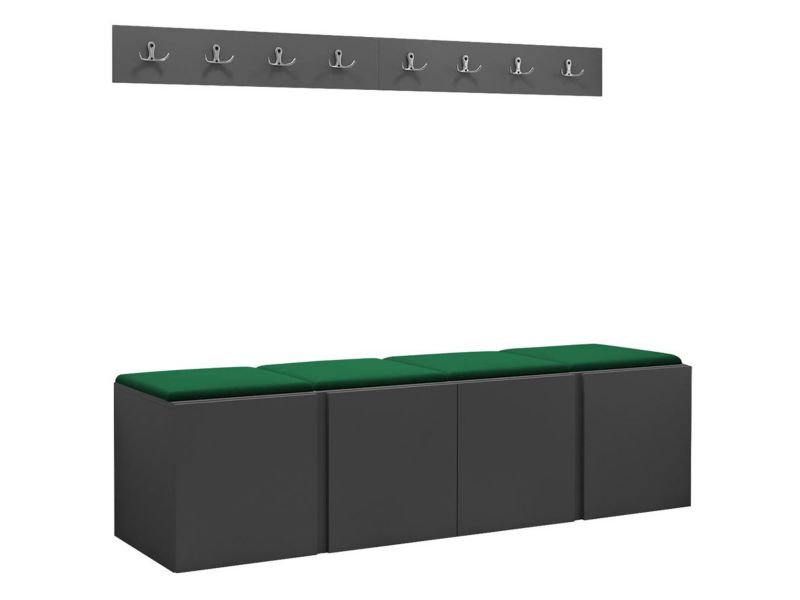 Garderoba MIRJAN 24 Orion VII grafit + butelkowa zieleń 1 kpl.