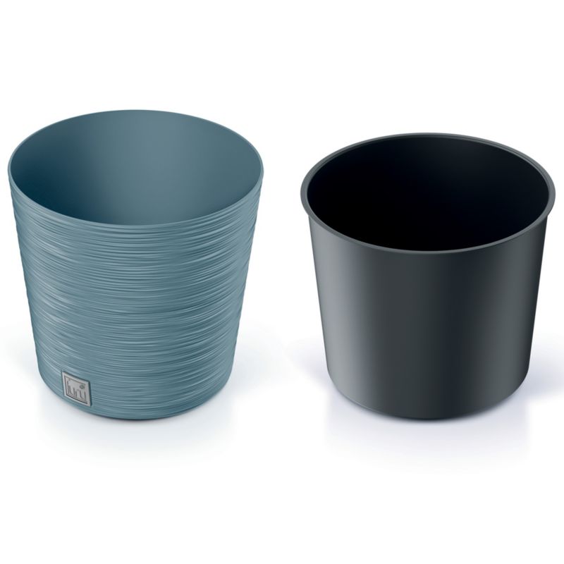 Doniczka Ogrodowa EDANTI Okrągła Na Taras Do Ogrodu Niebieska 25 cm 1 szt.