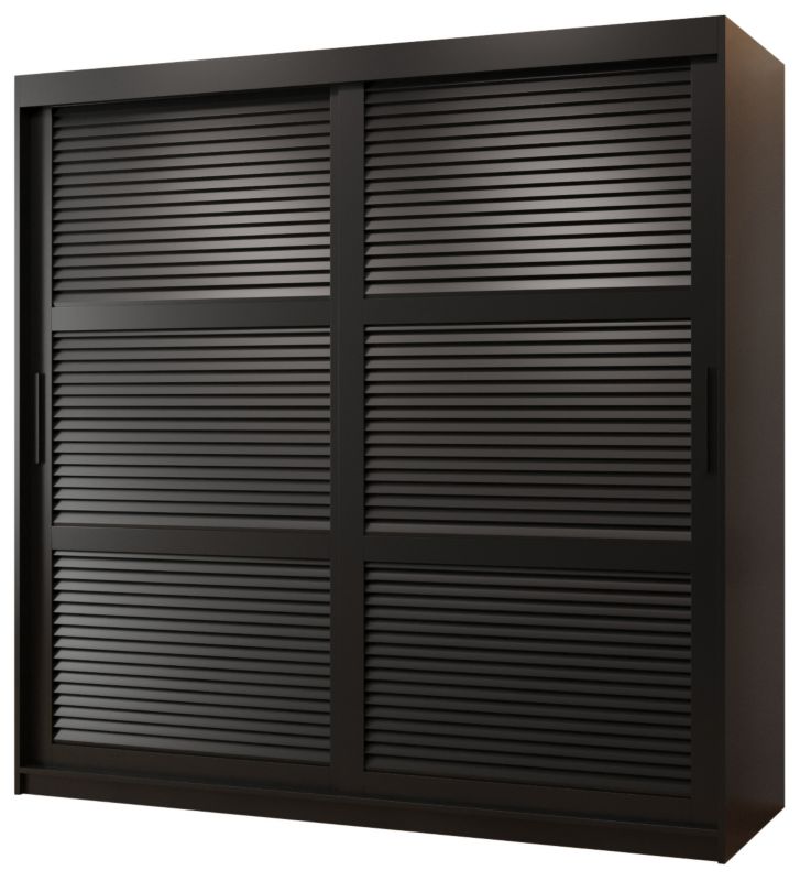 Szafa przesuwna Garderoba Abiks ŻALUZJA 180 czarny 1 szt.