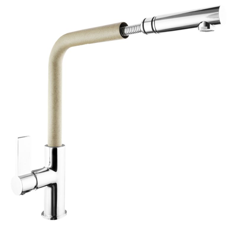 Bateria Kuchenna Z Wyciąganą Wylewką Granitan Linea Beżowa 1 szt.