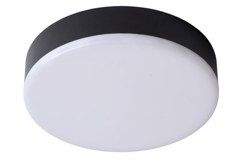 Plafon sufitowy nowoczesny Lucide Ceres czarno-biały LED 30W 3000K 2481lm łazienkowy IP66 wym: 5 x 21,5 x 21,5 cm akryl - 1 szt.