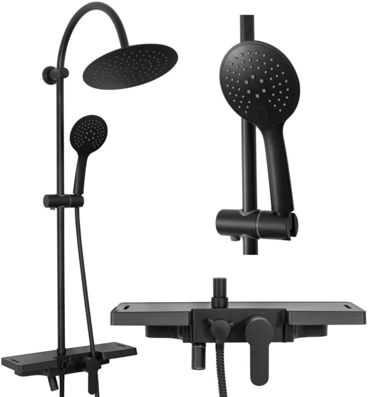 Zestaw Natryskowy Rea Vigo Czarny 51,5X40X99Cm 1 Szt