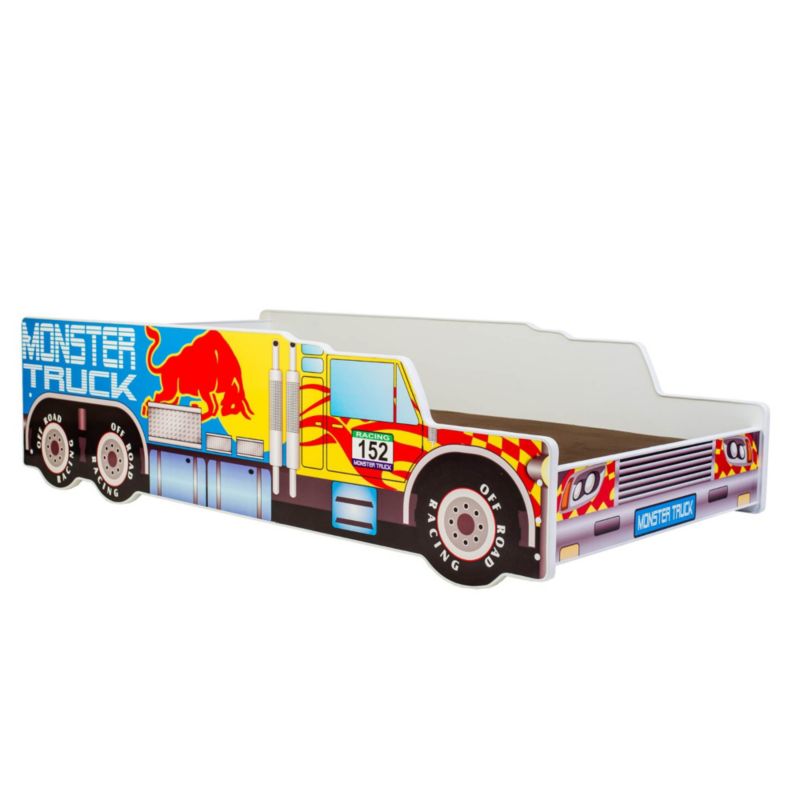 Łożko pojedyncze Kobi Monster Truck 140x70 z materacem 1 szt.