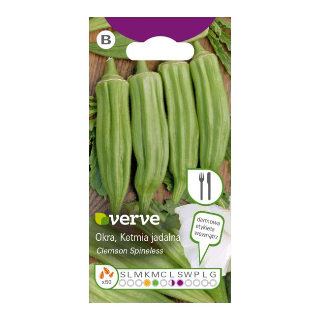 Nasiona okra Clemsons Spineless Verve
