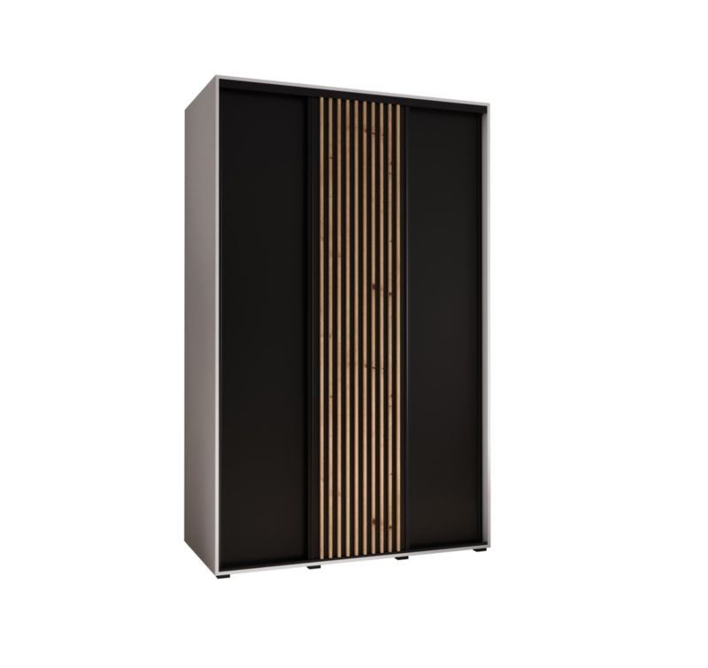 Szafa przesuwna Garderoba Abiks Lanko 1 150 gł. 45 biały/czarny 1 szt.