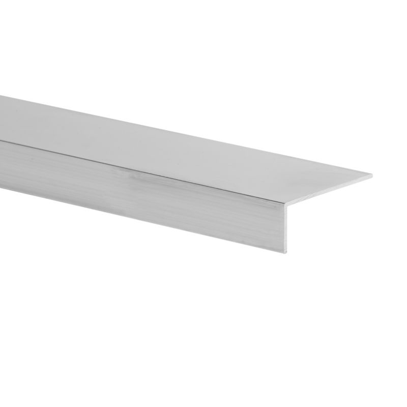 Kątownik aluminiowy gładki 2600 x 52 x 20 x 2 mm naturalny