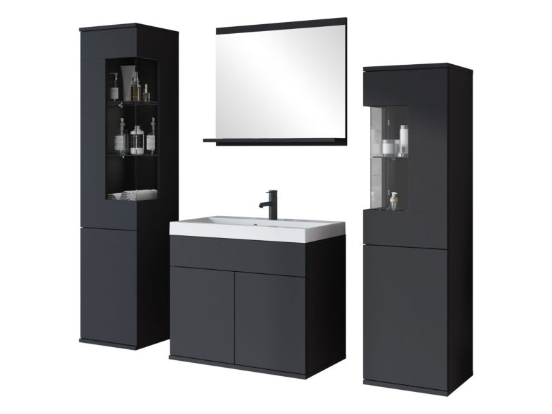 Meble łazienkowe MIRJAN 24 Nairobi czarny grafit 1 kpl.