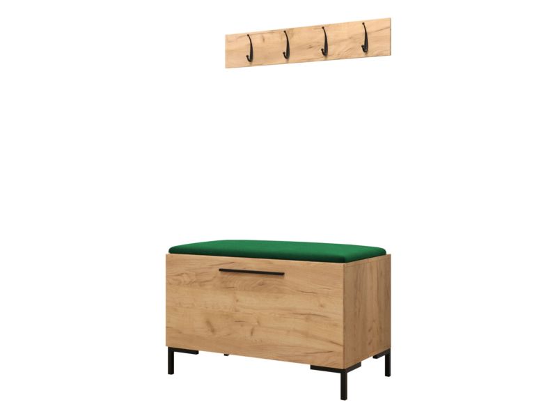 Garderoba MIRJAN 24 Zilion VIII dąb craft + zielony 1 kpl.