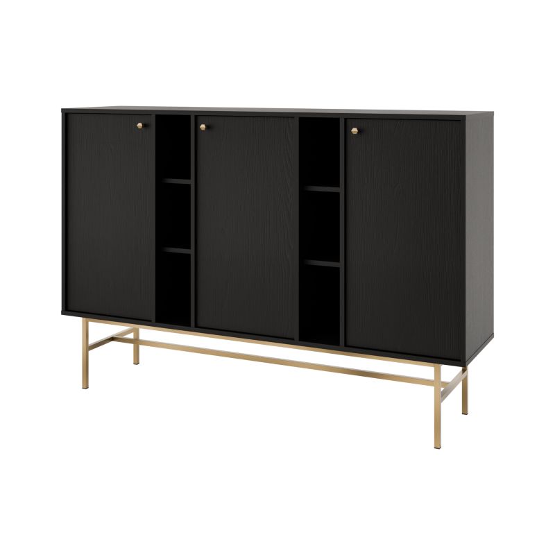 Komoda trzydrzwiowa Bonni Sakai 3 3F T823 Czarny 1 szt.