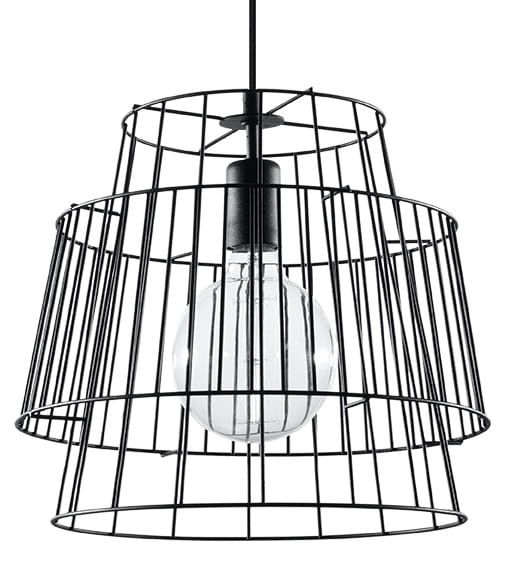 Lampa sufitowa wisząca Sollux Lighting Gate 6620 czarna szerokość 35 cm 1xE27 x 60W 1 szt.