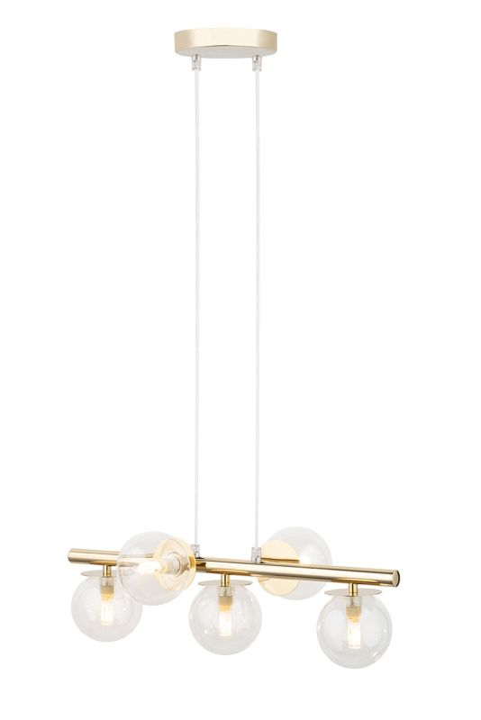 Lampa wisząca Sigma Lighting Avola 7170 złoto-przezroczysty dekoracyjna 5xG9 x 1 szt.