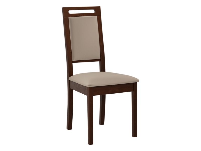Krzesło MIRJAN 24 tapicerowane Roma XV orzech/plusz jasny beż 1 szt.