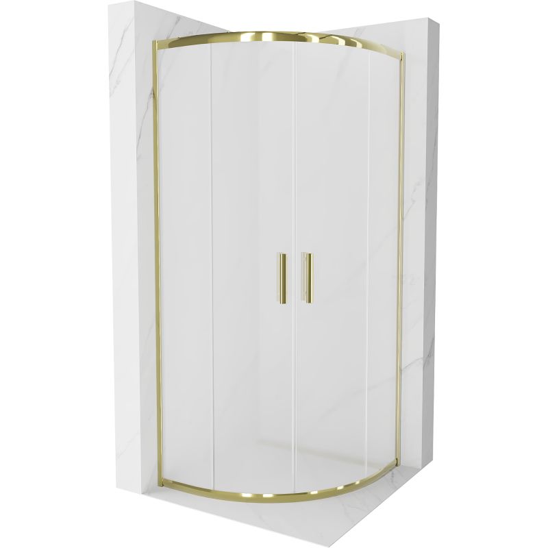 Kabina prysznicowa półokrągła Mexen Rio złoty szron 1 szt.