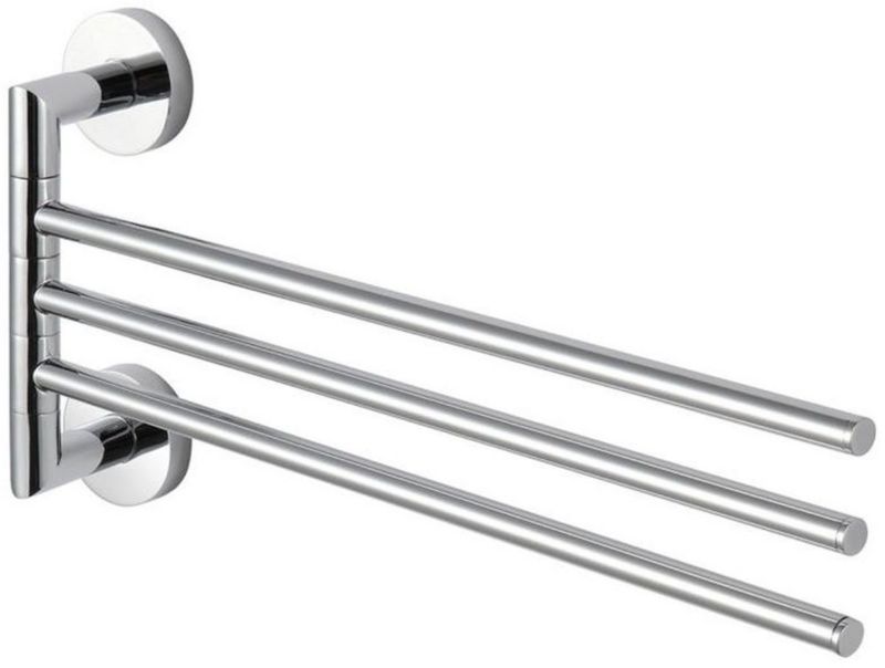 Wieszak na ręczniki Stella Classic trójramienny chromowy, 42x6,5x19,5 cm, montaż ścienny, 1 szt.