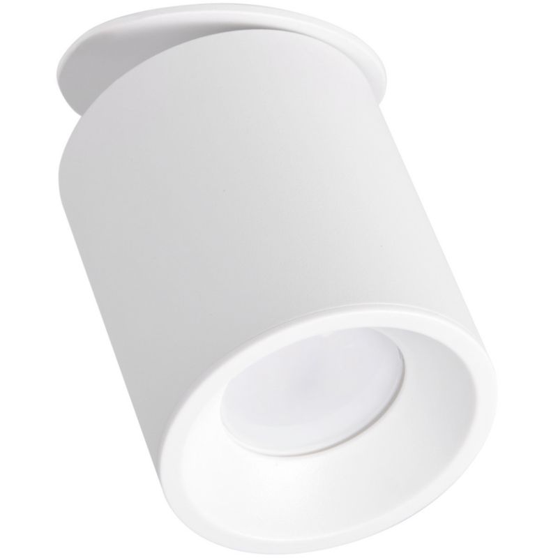 Oprawa sufitowa wpuszczana Polux Haron biała ruchoma 1 x GU10 x 10W IP20 wym: 14,4 x 8,2 x 8,2 cm okrągła - 1 szt.