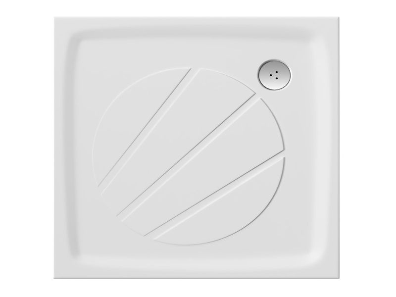 Kwadratowy brodzik prysznicowy konglomeratowy Ravak Perseus Pro 80x80 biały 1szt