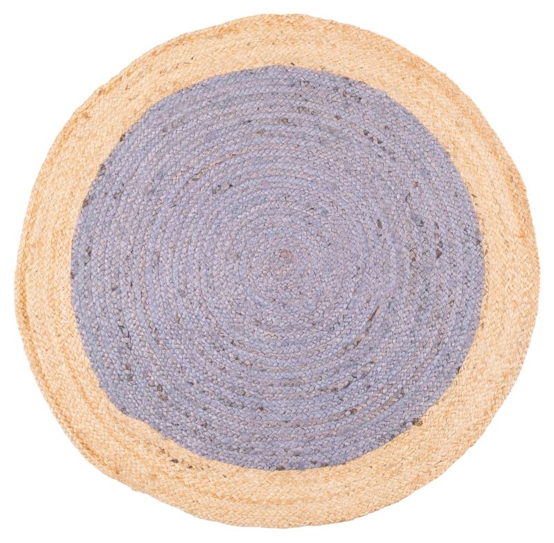 Dywan Multidecor z Juty Outdoor na zewnątrz i do wewnątrz 100 cm koło bordiura szaro-beżowy 1 szt.