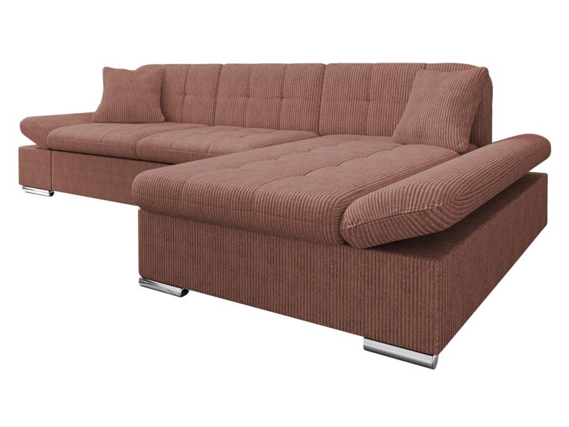 Narożnik z funkcją spania MIRJAN 24 Malwi Sztruks prawy łososiowy 1 szt.