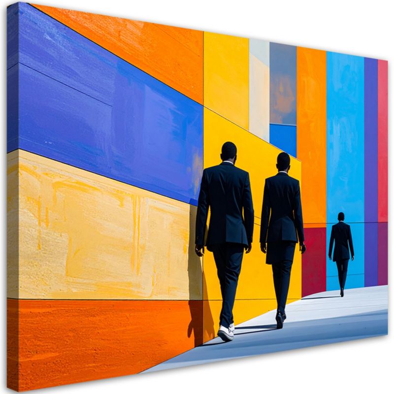 Obraz nowoczesny do salonu biura kuchni Feeby Ludzie Ulica Abstrakcja 90x60cm 1szt