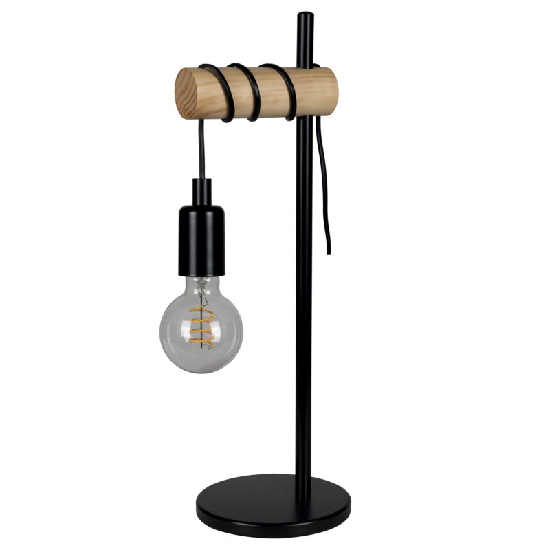 Lampa stołowa GoodHome Hornero 1 X E27 drewno