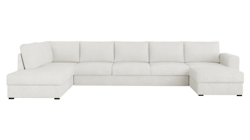 Narożnik z funkcją spania MIRJAN 24 Wilma Large Premium lewy biała bukla 1 szt.