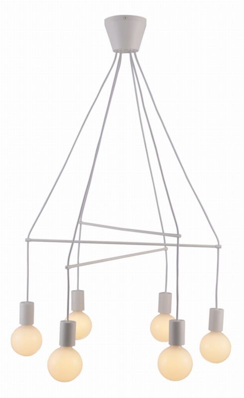 Żyrandol Candellux Alto biały wym: 95 x 67 x 67 cm 6xE27 x 40W 1 szt.