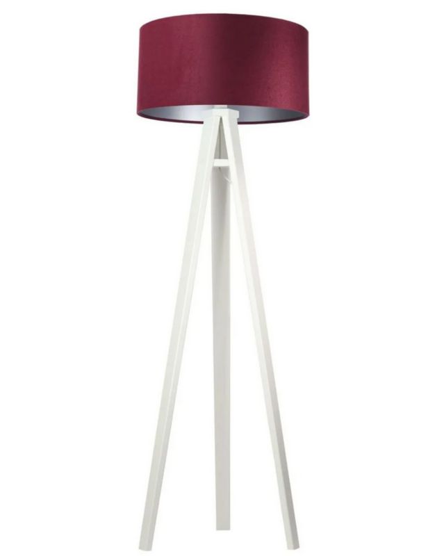 Lampa Bps Koncept stojąca HOME 50 bordowa/srebrna/biała 1 szt