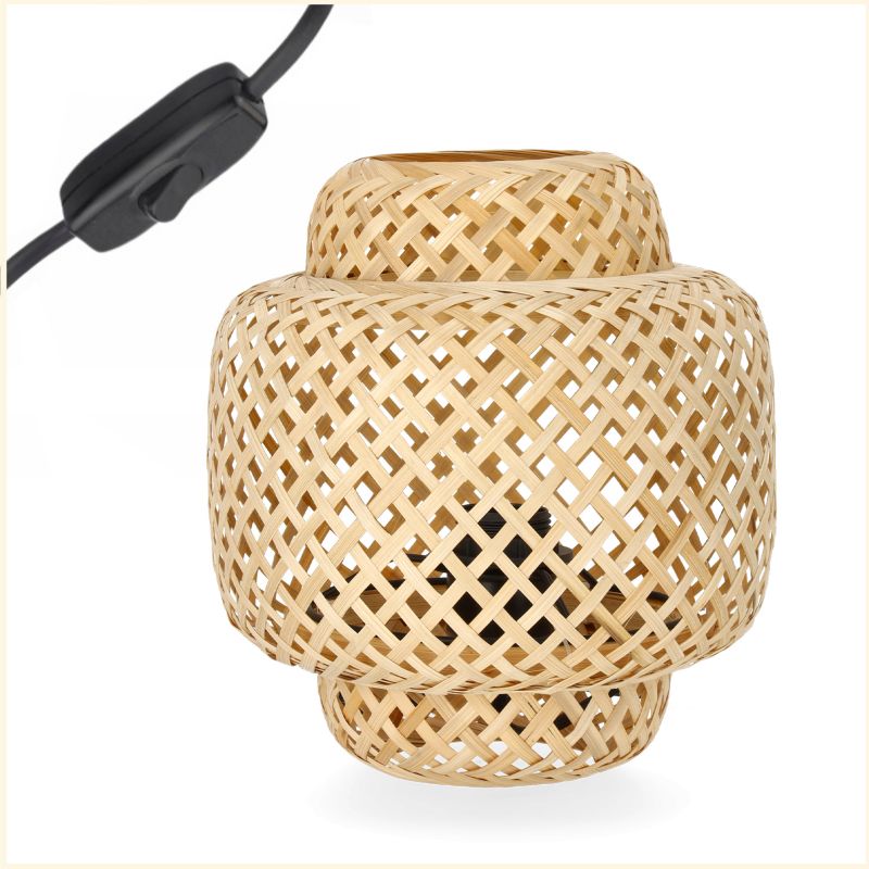 Lampa stołowa Boho Bonn Mini Kobi 22cm pleciona naturalna 1xE27 1szt.