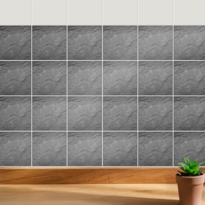 Samoprzylepna naklejka na kafle Wallfluent 10x10 cm Tekstura kamienia naturalnego wodoodporne 24 szt.