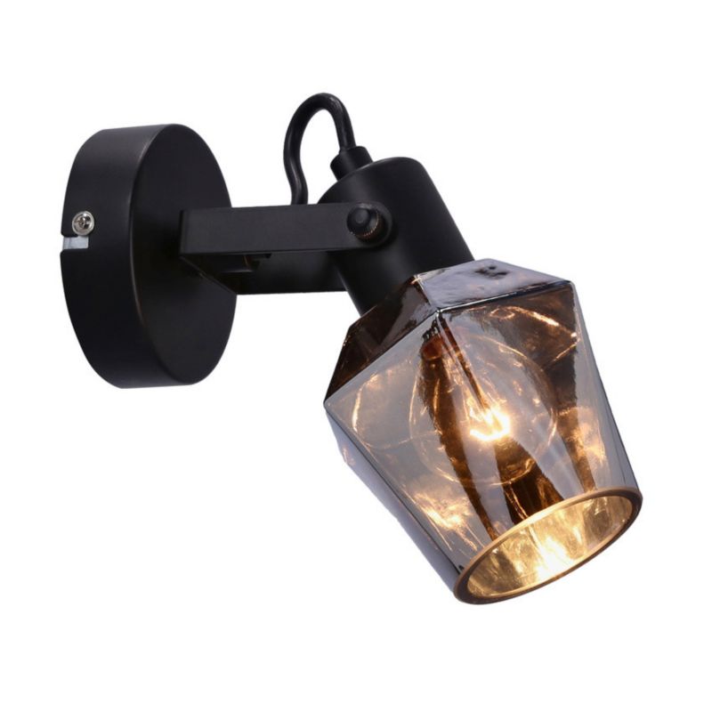 Kinkiet ścienny Candellux Randi czarny-dymiony 1 x E14 x 15W IP20 wym: 16 x 19 x 9 cm - 1 szt.