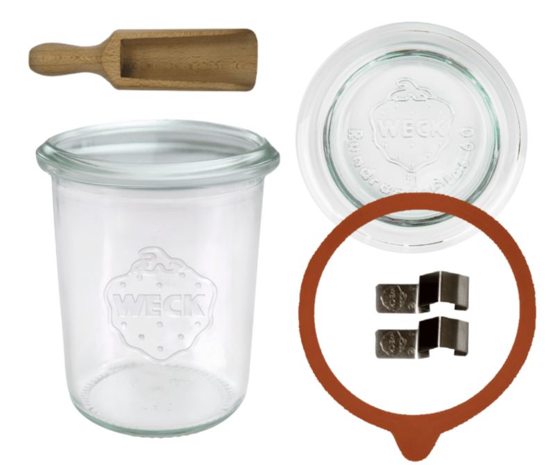 Słoik MODO24 Weck 160 ml fi 60 mold z wiekiem szklanym i miarką 1 kpl.
