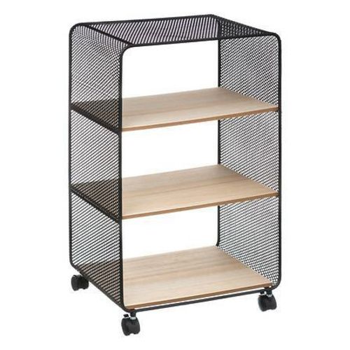 Regał metalowy na kółkach Case 3 półki loftowy czarny do salonu i biura 5FIVE SIMPLY SMART 1 szt.