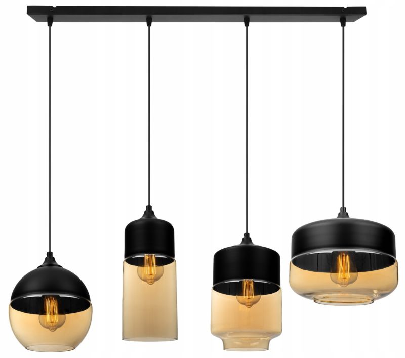 Lampa sufitowa wisząca Light Home LH Oslo prosta 4x E27 60W mix złoty 1szt.