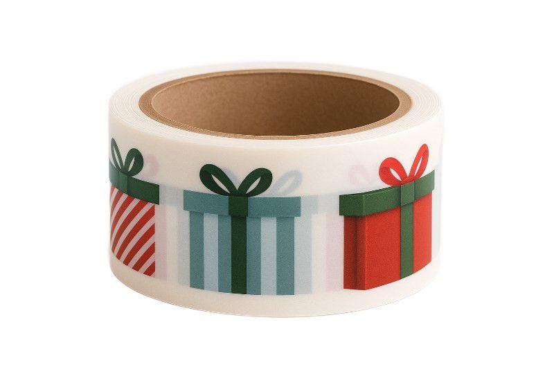 Taśma pakowa Neopak Klejąca Świąteczna Prezenty 50mm/66m 1 szt.